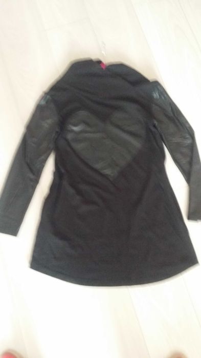 Bluzka tunika wstawki z eco skory rozm.L-XL