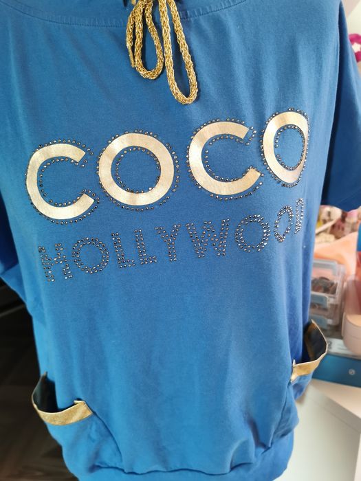 Pełna niebieska bluzeczka damska L