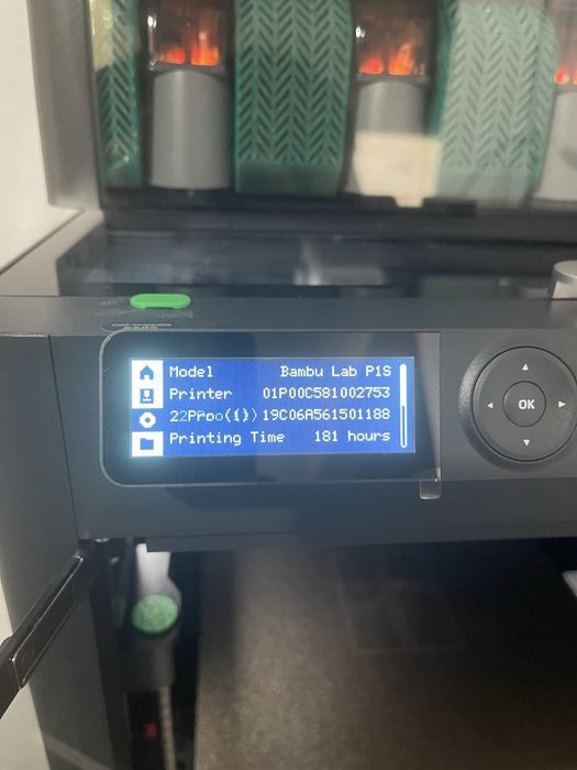 Bambu Lab P1S + AMS  2 Pro + Filamentos (Apenas 181h de uso - Como Nova)