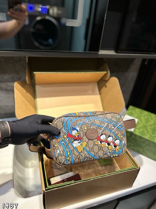 Сумка Louis Vuitton gcc мужская бежевая унисекс disney donald duck