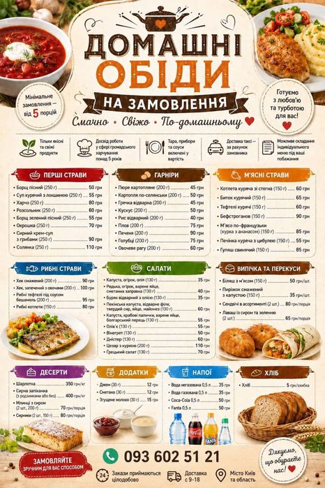 Готові домашні обіди