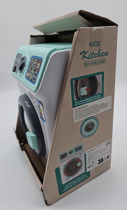 Miętowo biała pralka automatyczna dotykowy panel