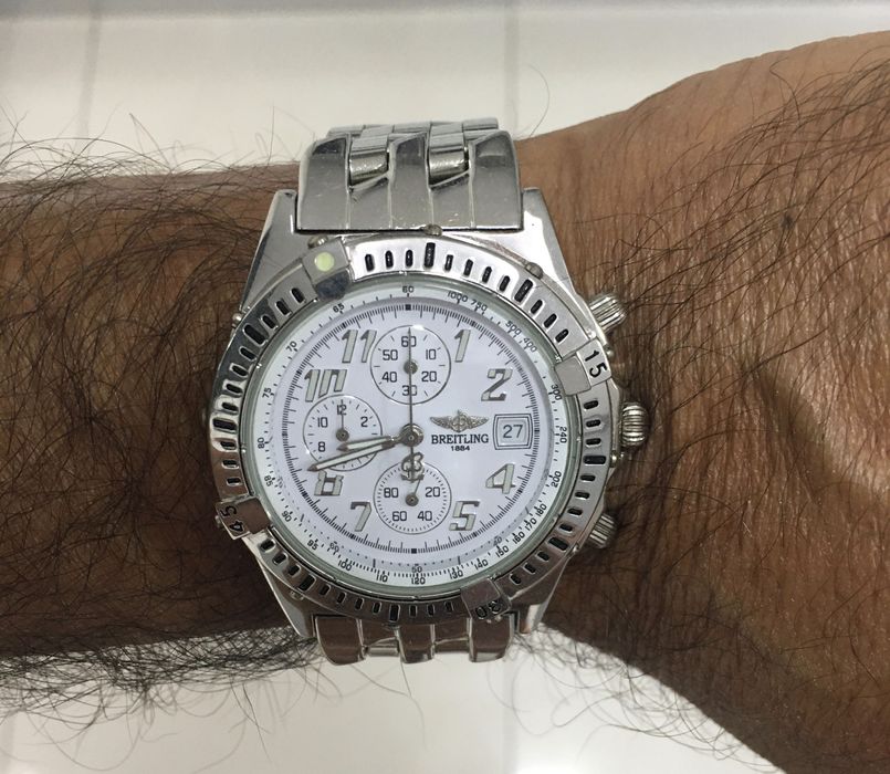 Relógio cronógrafo quartz em aço