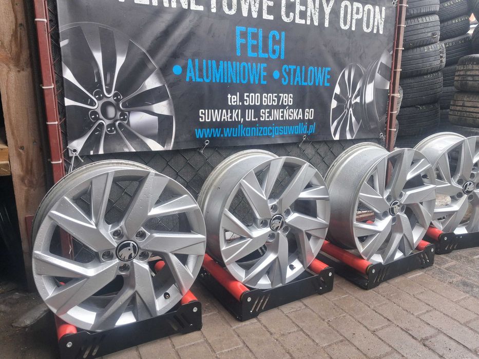 4x felgi alu R18 5x112 Skoda Karoq Kodiaq Superb Octavia Vw Tiguan T-r