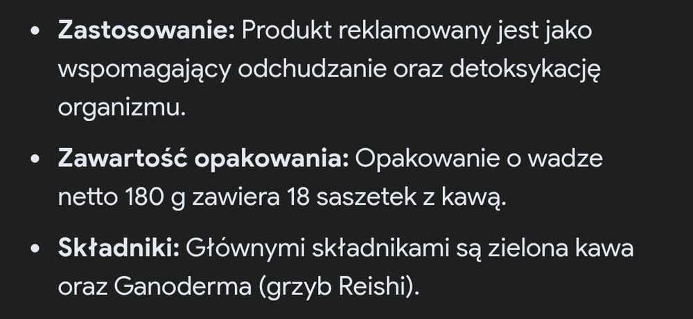 Wins Town Healthy Weight Loss Slim Green Coffee z Ganodermą