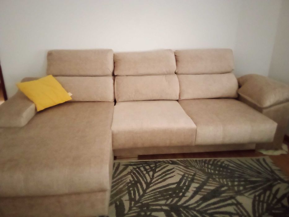 Sofá Chaise lounge bege