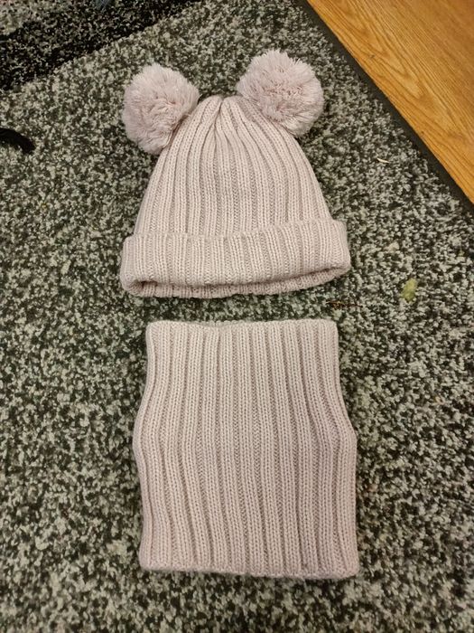 Komplet czapka i komin dla dziewczynki