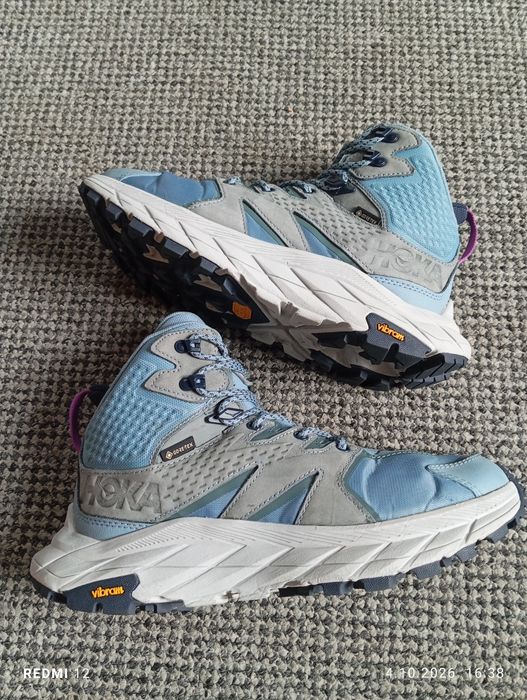 damskie buty trekkingowe Hoka Anacapa Mid GTX w wersji kolorystycznej Mountain Spring / Harbor Mist r.39,5