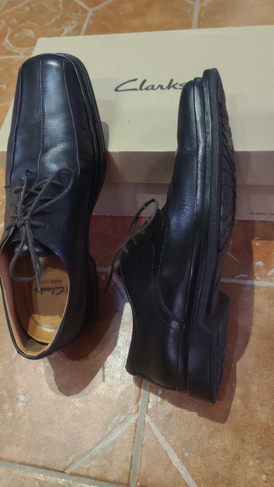 Туфлі чоловічі Clarks man shoes size 8 ½ UA42,5 чорні натуральна шкіра
