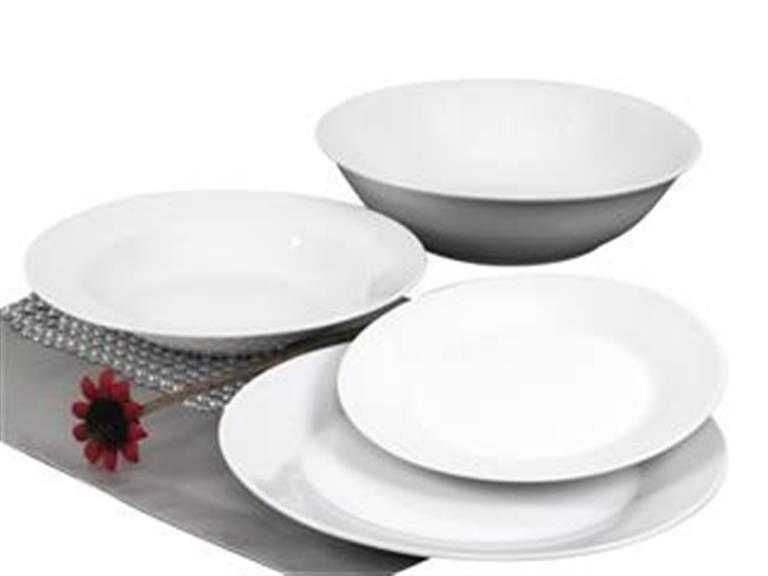 Serviço em Porcelana Branca Fina - 19 pçs *NOVO*