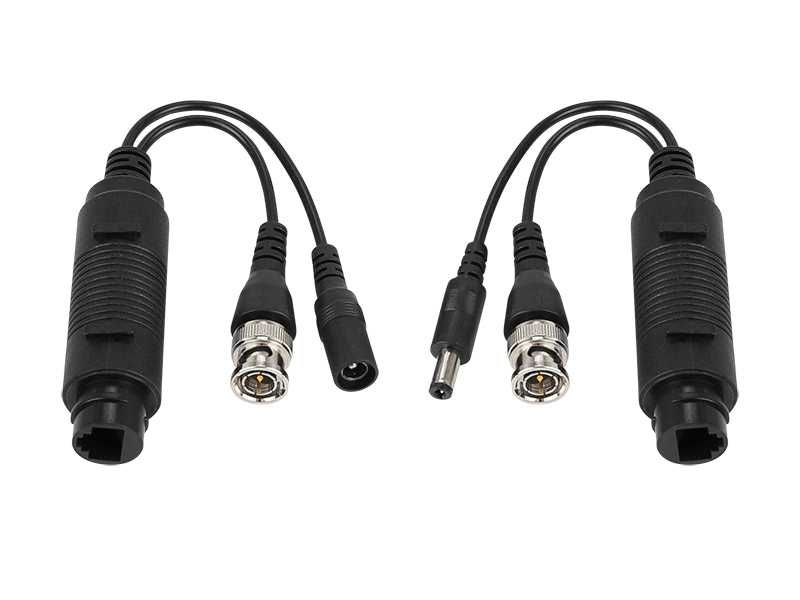 Zestaw adapterów do kamer analogowych  BNC+DC do RJ45 2szt