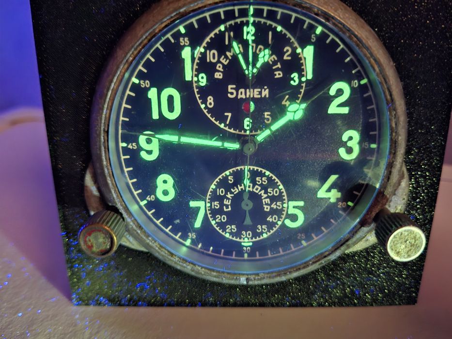 Zegar lotniczy ACzH ZSSR PRL 0.