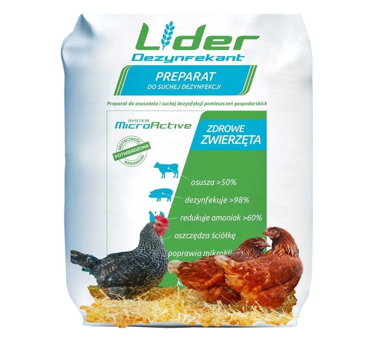 Dezynfekant do gołębnika, sucha dezynfekcja gołębnika i kurnika 5kg