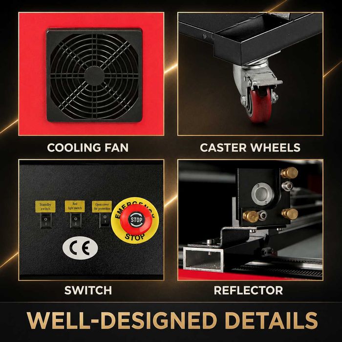 Máquina de Laser CO₂ 80W Profissional | Área 700x500mm | SCG