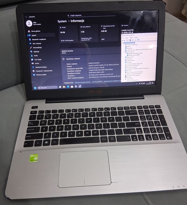 Asus Intel i3 8GB RAM DDR3L 120GB SSD