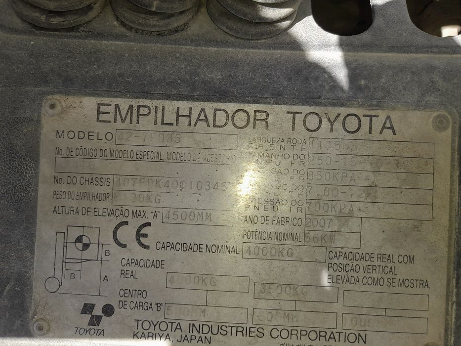 Empilhador toyota..avariado. .. 2007