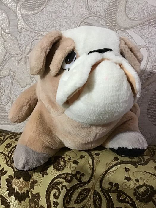 М'яка велика іграшка пес собака бульдог