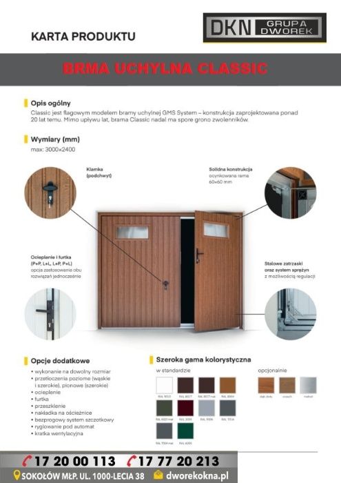 Bramy garażowe rozwierne otwierane na boki od producenta