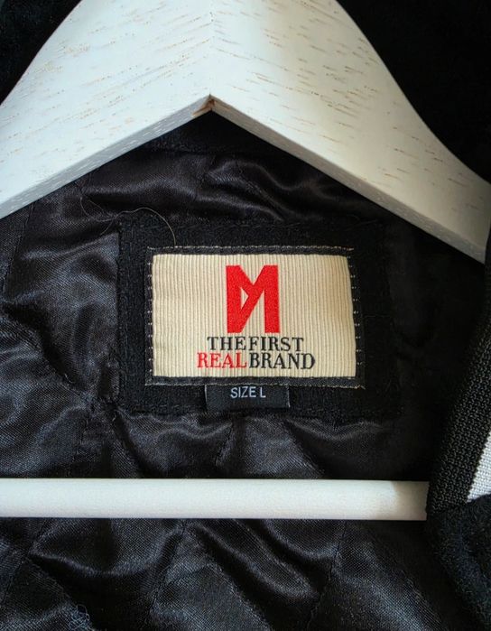 Collage jacket leather wool
