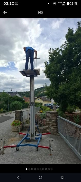 Строительный мобильный лифт 4 м.