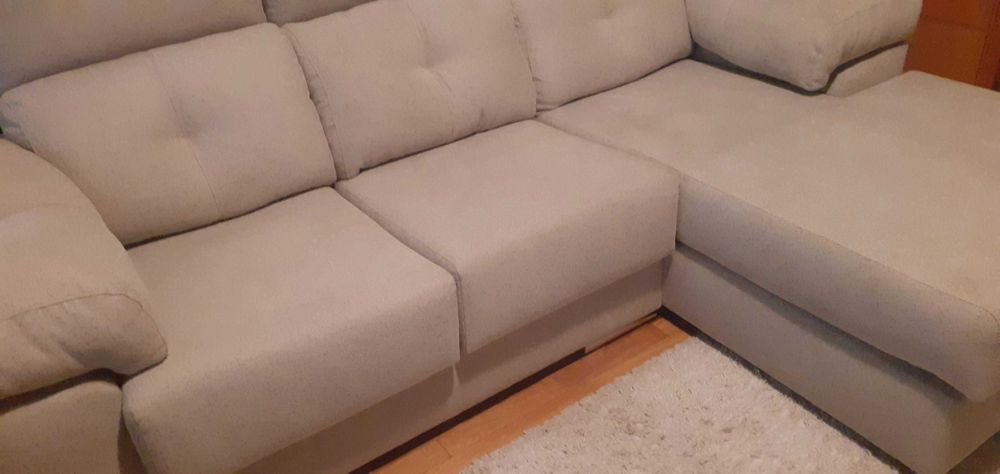 Sofá chaise longue 3 lugares - como novo