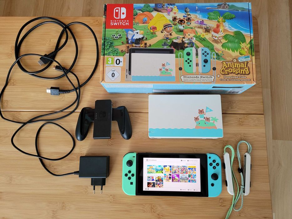 Konsola Nintendo Switch Limitowana Animal Crossing CFW + 128gb Gry