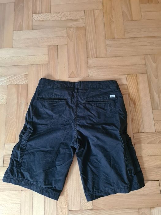 Krótkie spodenki szorty cargo bojówki czarne Jack&jones M