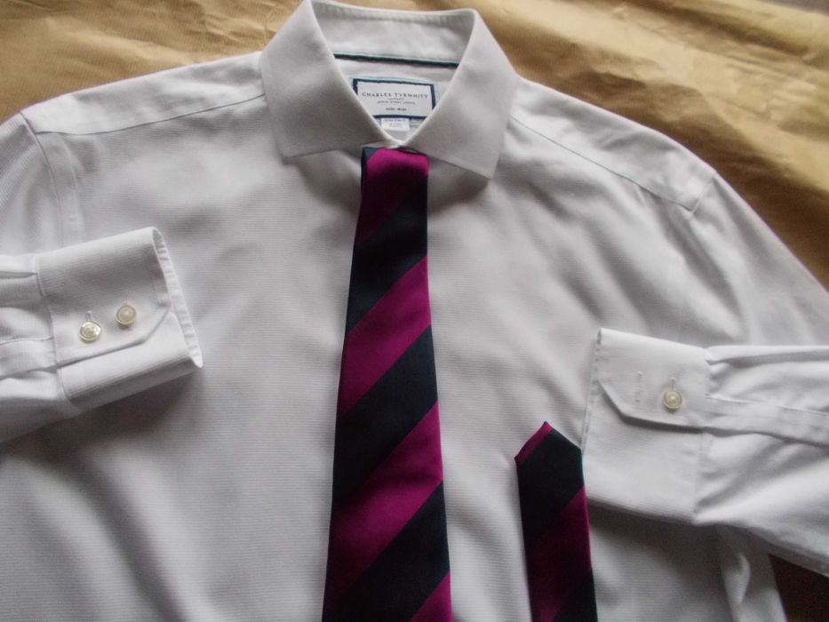 -M- CHARLES TYRWHITT Premium Nowa Koszula Męska M 40 cm UK + Krawat