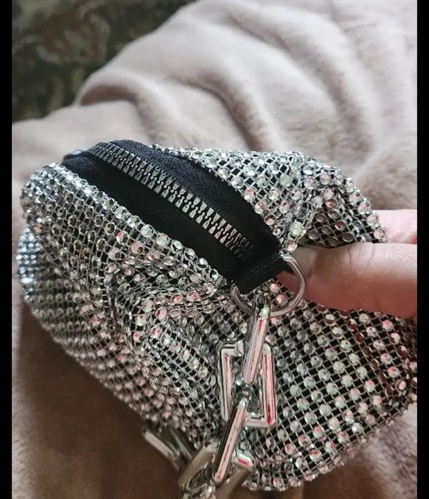 Torebka srebrna mała