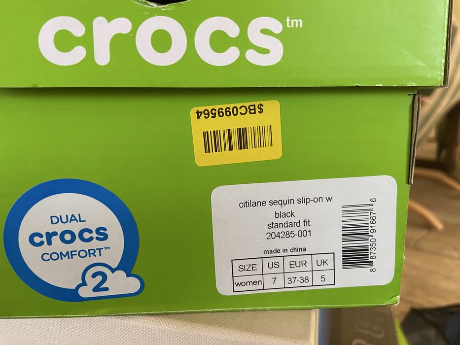 Жіночі чорні крокси  р. 38-39 Марка Crocs