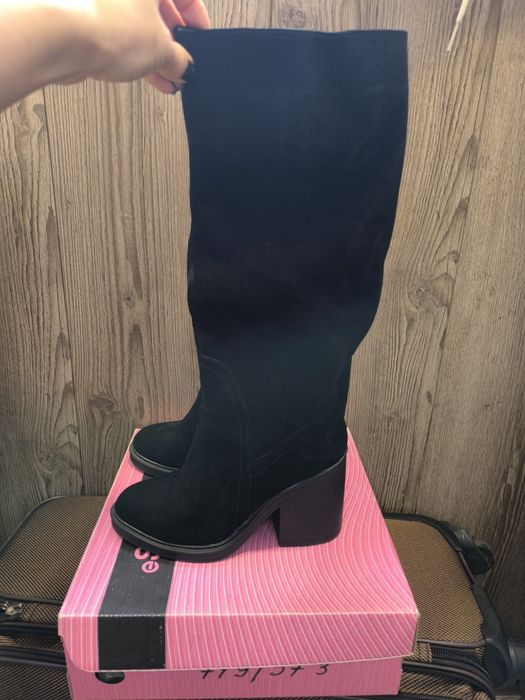 Зимние замшевые сапоги 37 размер