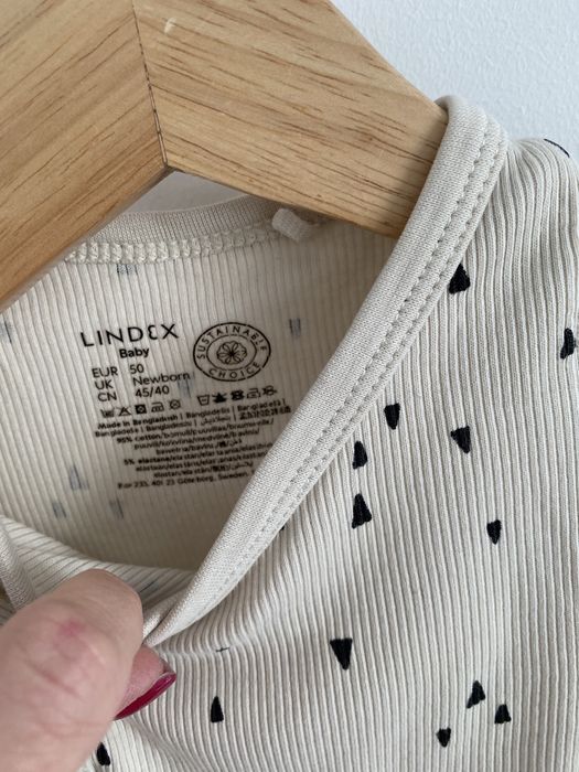 Body lindex kopertowe 50 beżowe czarny wzorek