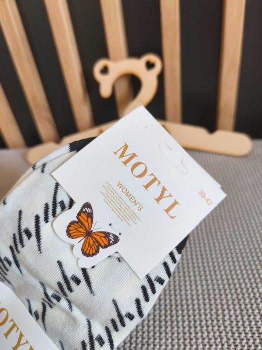 Skarpetki nowe damskie ecru 5 par komplet 39-42  Motyl bawełna
