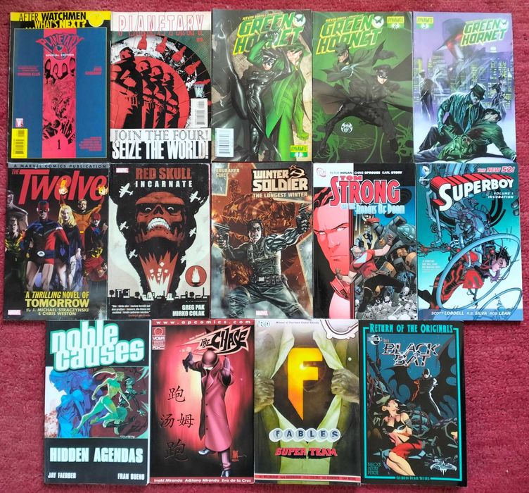 BD: Planetary, Star Wars, Watchmen, Green Hornet, etc.