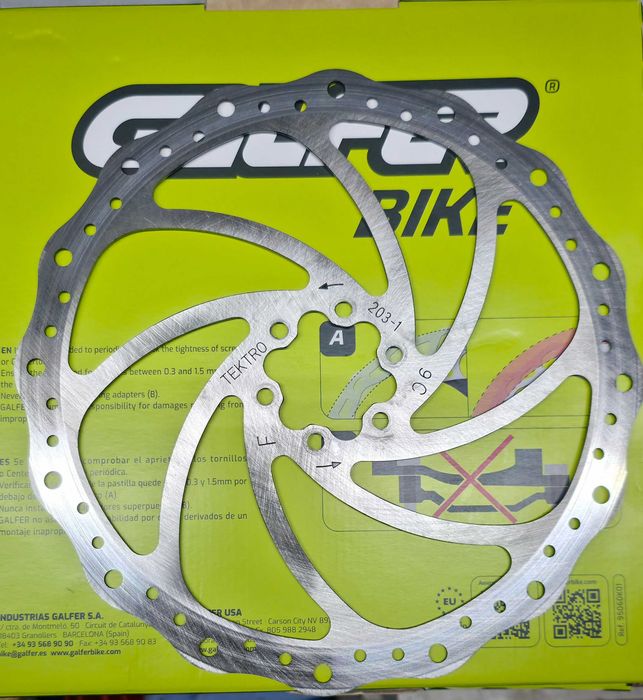 TEKTRO - DWIE Rowerowe tarcze hamulcowe 203mm