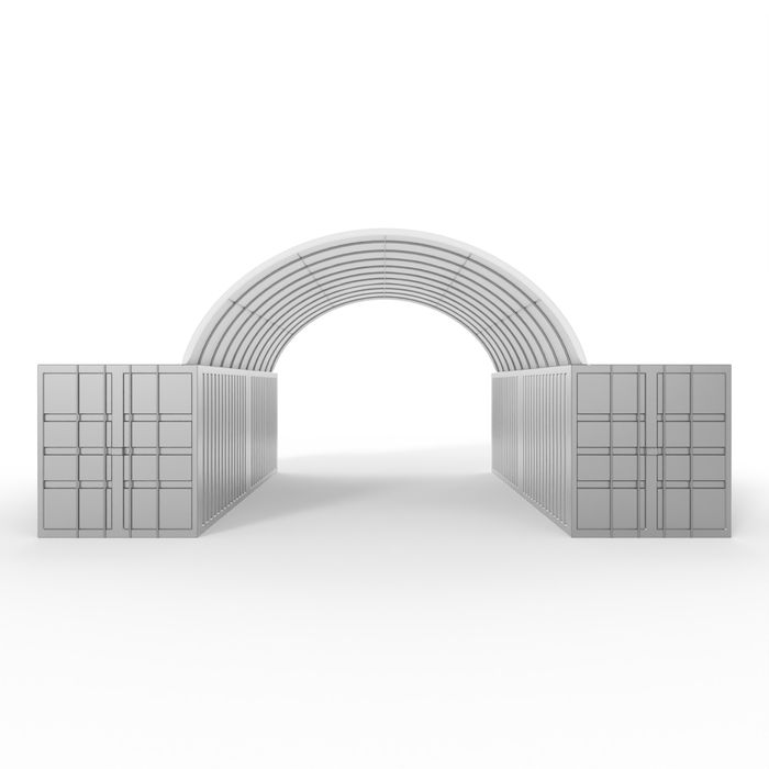 Zadaszenie kontenerowe 6x12m PVC 750g/m2 wiata, magazyn, hala