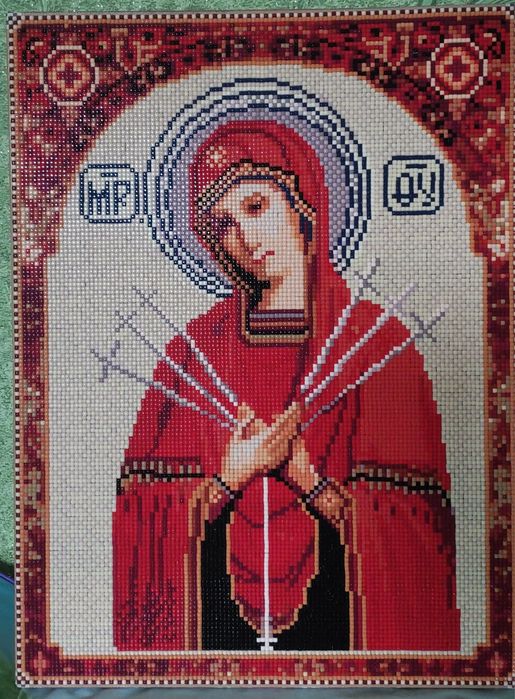 Ікона Семистрільна алмазна мозаїка 30×50