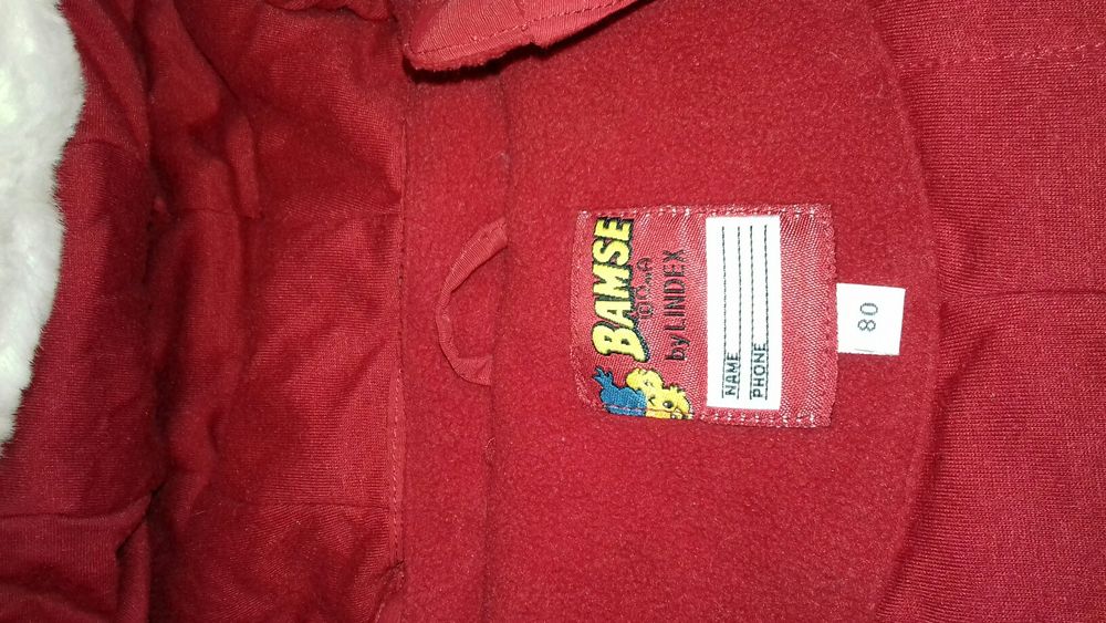 Bamse зимний комбинезон рост 80 см с сапожками, варежками,капюшоном