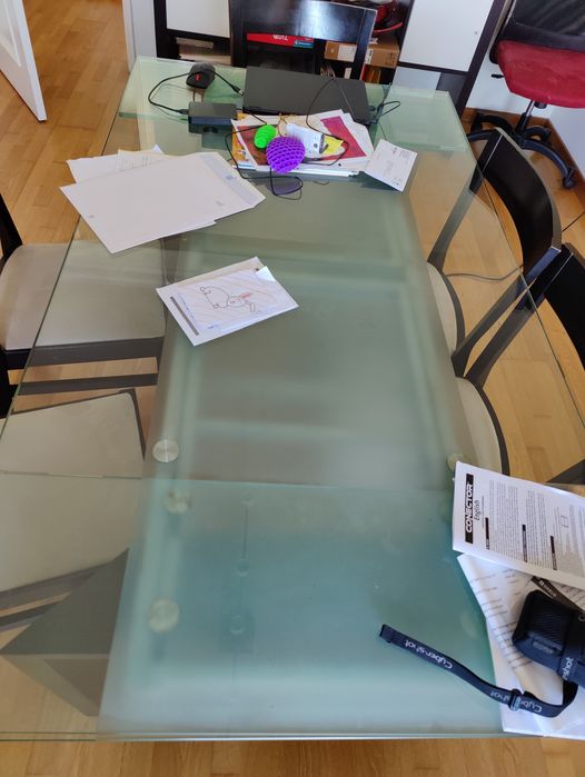 Mesa extensível 1,6mts a 2,20mts + 6 cadeiras