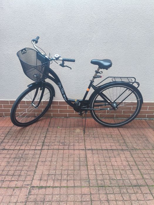 Rower Miejski Damski "City Bike" CZARNY + KOSZYK | 3 BIEGI Okazja !!!