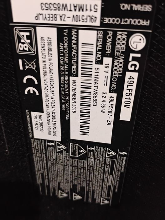 Płyta główna do tv LG 49lf501v