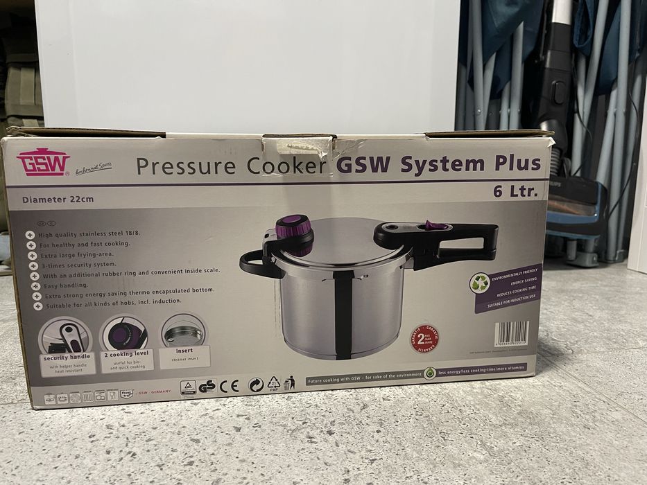 Szybkowar GSW System Plus 6L – nowy, nieużywany