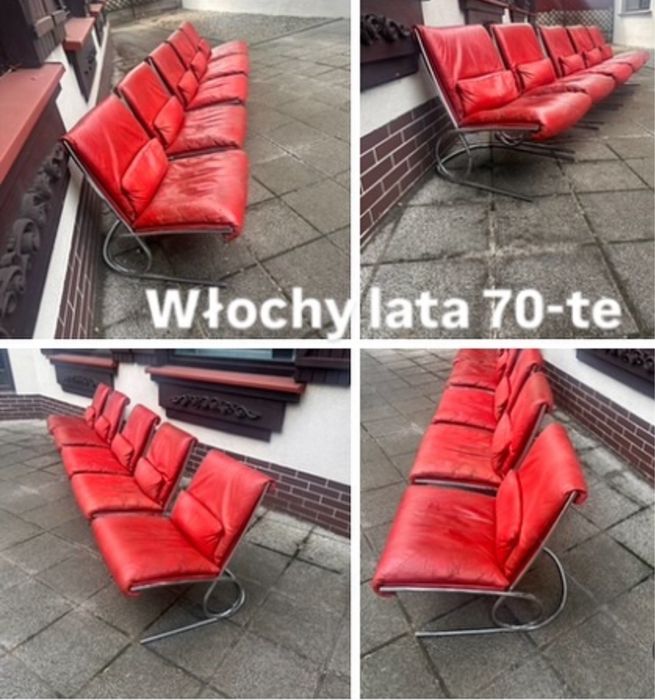 Mid century modern fotel. Włochy lata 70-te