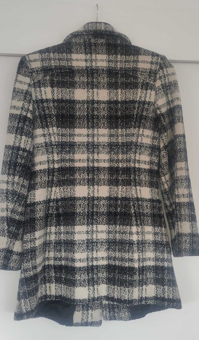 Casaco Debenhams XS Tweed Xadrez Preto/Branco - Novo