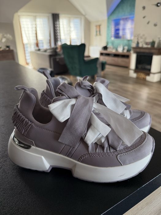 Sneakersy damskie buty sportowe liliowe fioletowe 37