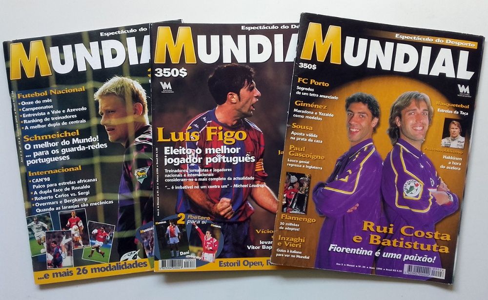 Revistas futebol - Mundial Bola Magazine World Soccer Jogo Ídolos