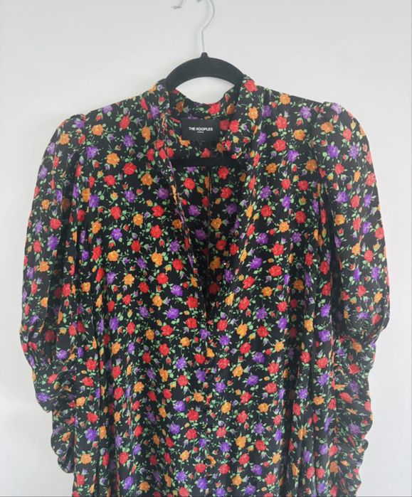 The Kooples Paris sukienka 100% jedwab silk seta kwiatuszki