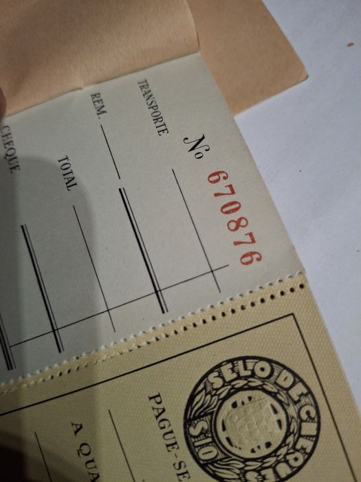 Livro cheques vintage banco pinto Magalhães