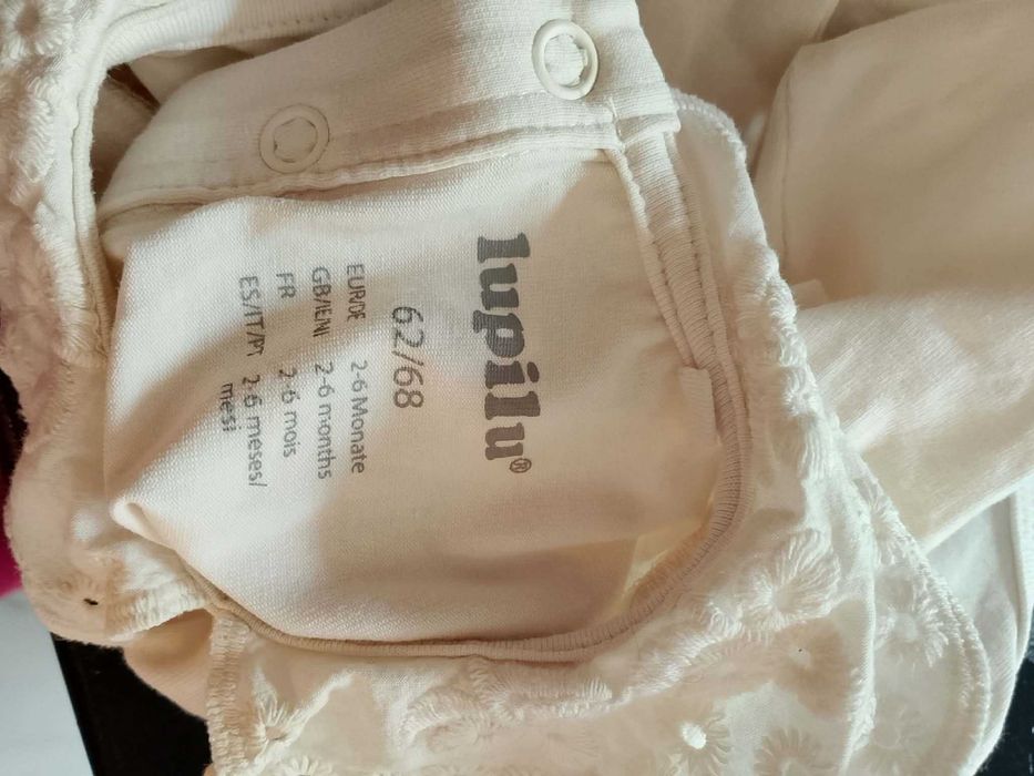 Białe body niemowlęce Unisex z kołnierzykiem - lupilu - Bawełna