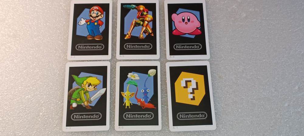 Rara e 1 Coleção das 6 cartas dos jogos Nintendo